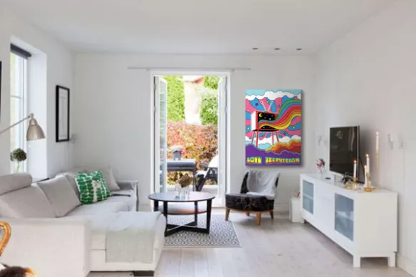 Toile moderne Télé Colorée