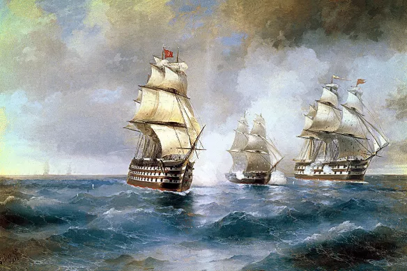 Toile mer Bataille Navale