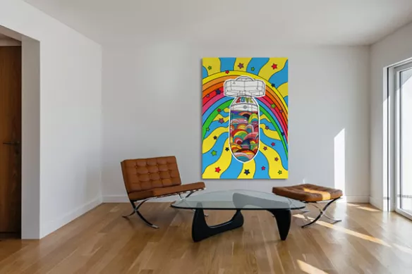 Tableau pop art Love Bomb