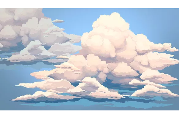 Papier peint nuage illustration