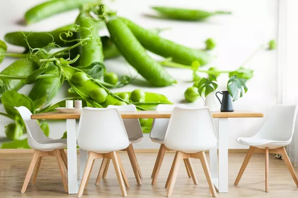 Papier peint cuisine Petits pois
