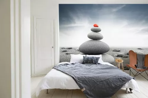 papier-peint-chambre-vinyle-galets-zen
