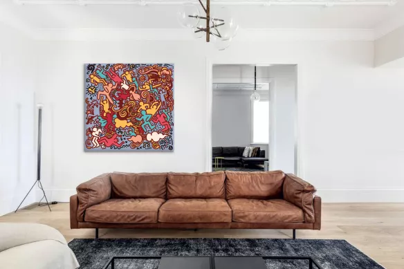 Toile pop art Bonhomme amusant