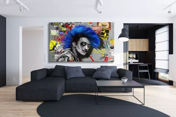 Tableau street art Dali Punk