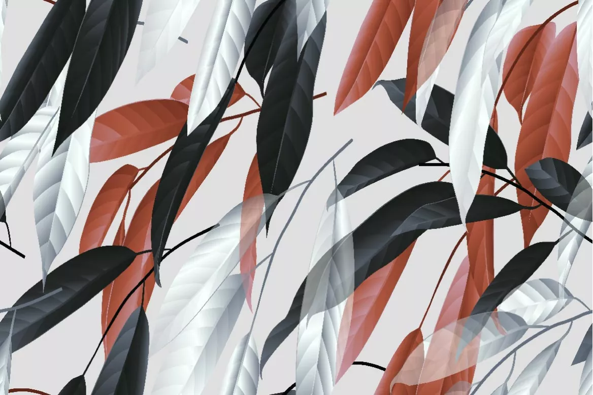 Tableau nature feuilles sauge fauve : Cadre mural déco