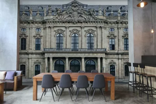 Papier peint trompe l’œil la résidence : tapisserie panoramique