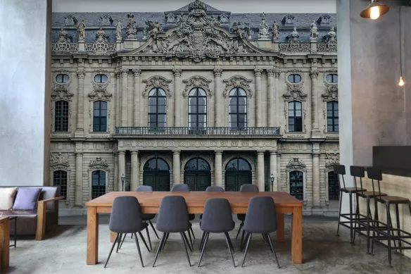 Papier peint trompe l’œil la résidence : tapisserie panoramique