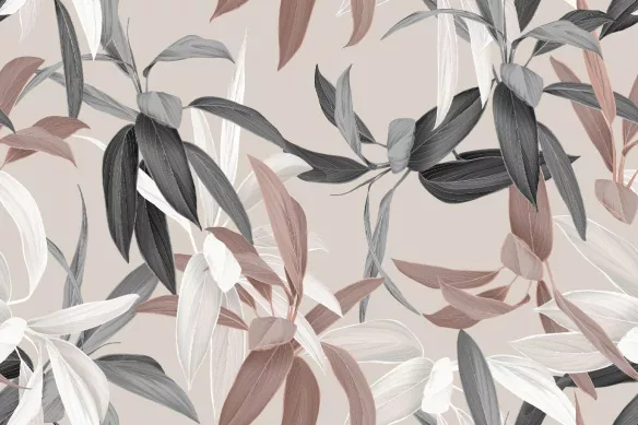 Tableau nature feuillage élégant : toile imprimée pour chambre