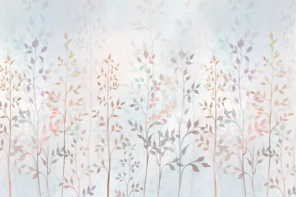 Tableau fleur Pousses pastels : décoration murale fleurie