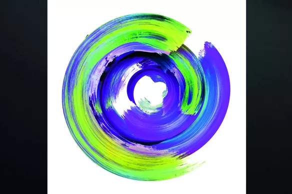 tableau abstrait carré kazaman