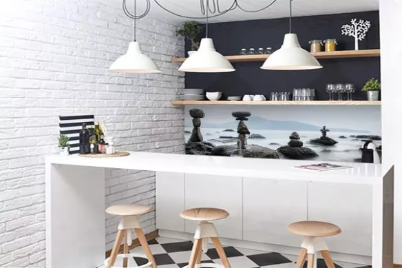 crédence cuisine design zen