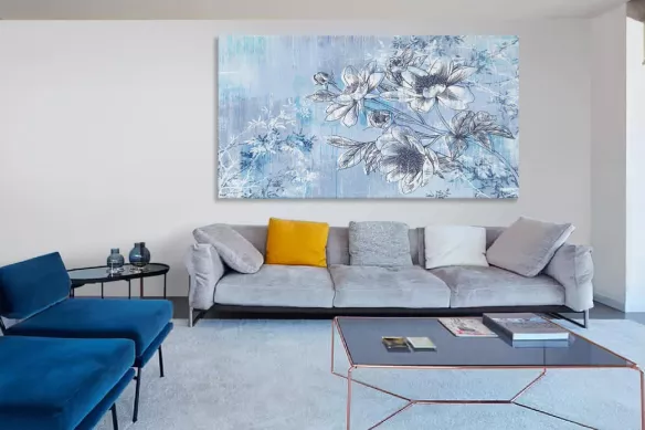 tableau-salon-fleur-Hestia-bleu