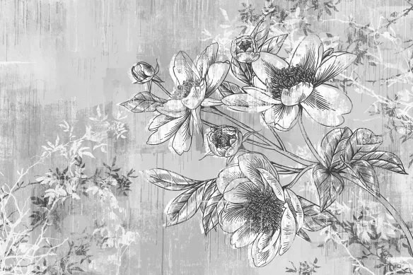 Tableau fleur Hestia : toile nature romantique