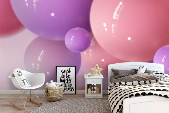 papier-peint-3d-panoramique-bulles-mauves