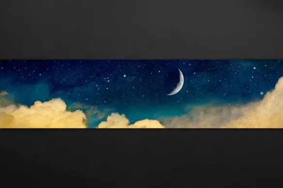 Crédence cuisine pierrot et la lune