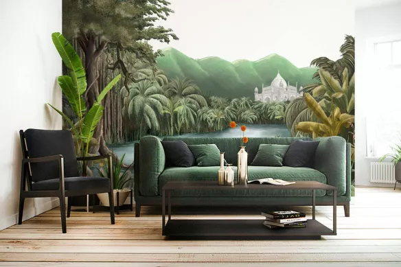 papier-peint-panoramique tropical foret-inde