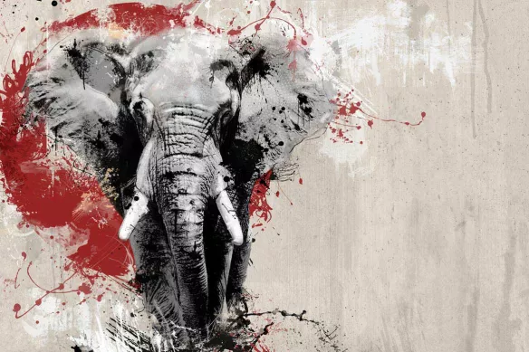 toile-éléphant-ethnique