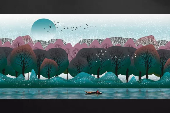 tableau-foret-et-pecheur