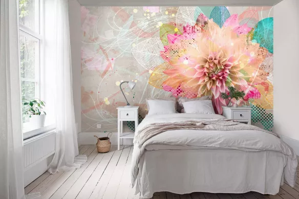 papier-peint-chambre-fleur-isis