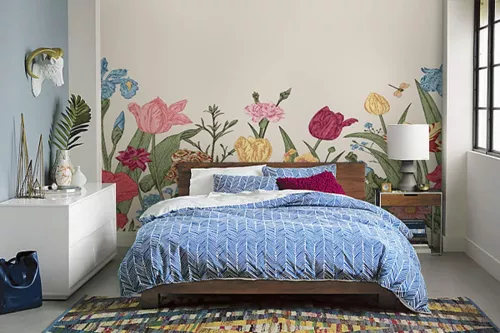 papier-peint-chambre fleuri dans-mon-jardin