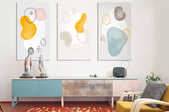tableau triptyque minimaliste noa