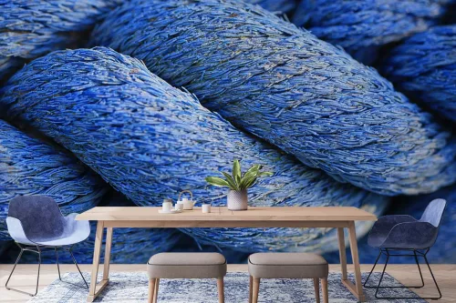 papier-peint-bleu-déco-marine-corde
