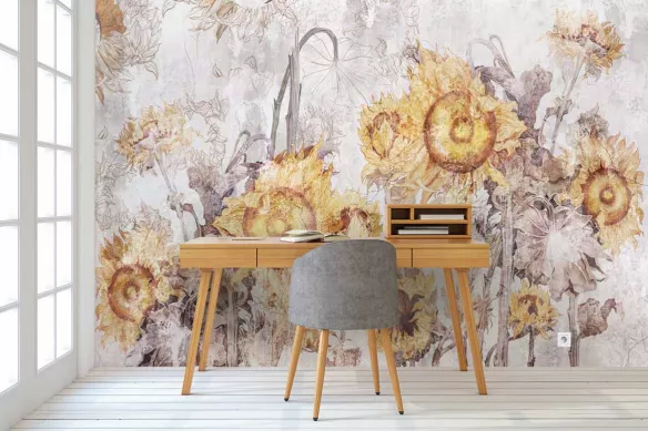 papier-peint-fleurs-de-tournesol