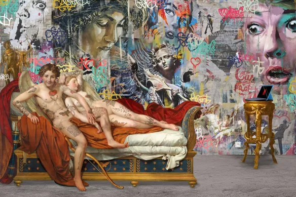 Street art psyché et amour