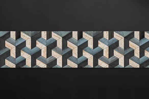 cuisine bois crédence à coller illusion