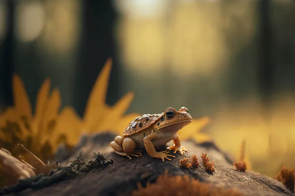 Grenouille et champignons