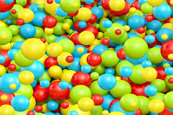 Toile décorative boules colorées