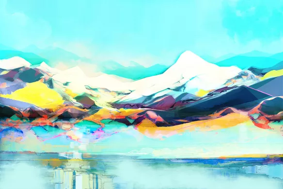 toile-paysage-montagnes