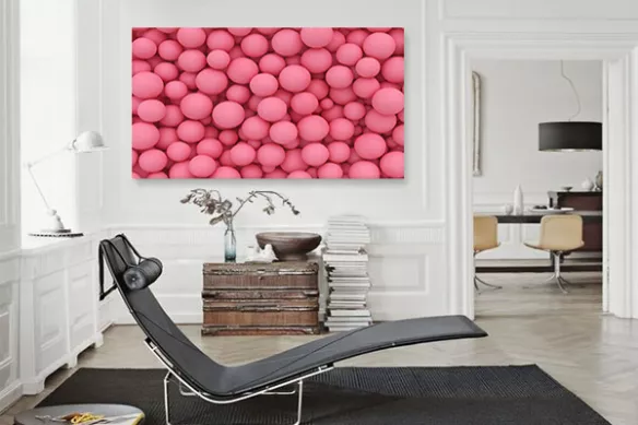Cadre mural Boules roses