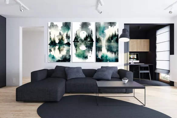 tableau-triptyque-montagne-glaciale
