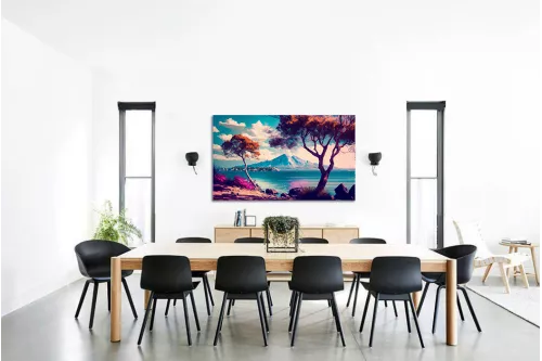 Impression sur toile Paysage peint grand format