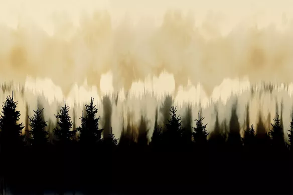 tableau toile foret abstraite fascination