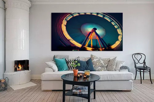 Toile design Grande roue lumineuse