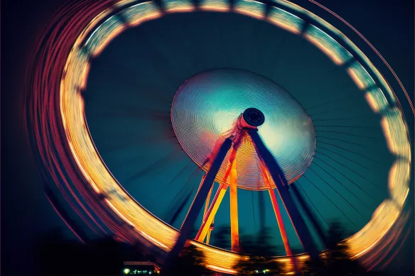 Grande toile contemporaine roue