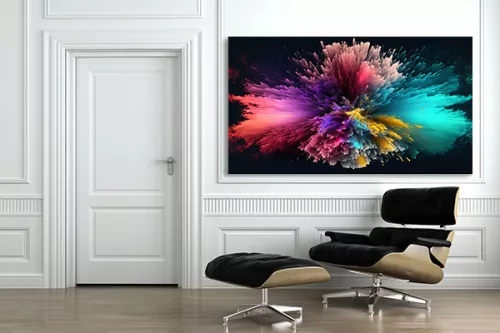Tableau abstrait contemporain Poudre éclatante