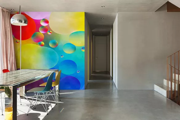 Papier peint design abstrait gouttes de peinture