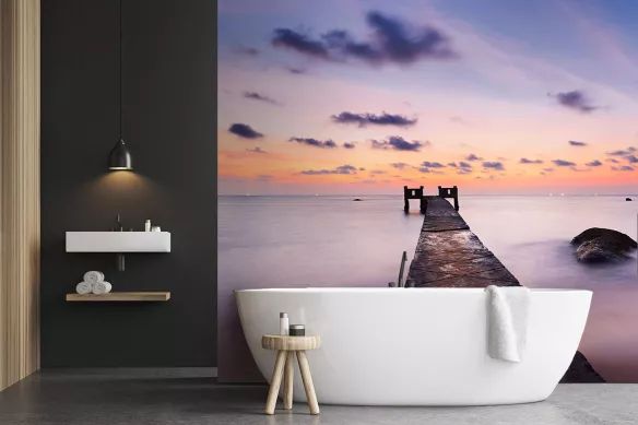 papier-peint-salle-de-bain-ponton-rose