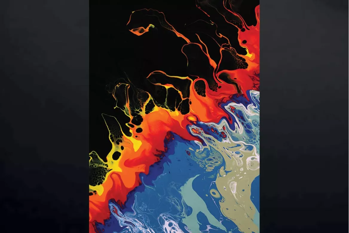 Tableau abstrait lave