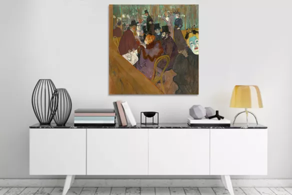 Tableau célèbre Toulouse-Lautrec : Au Moulin Rouge