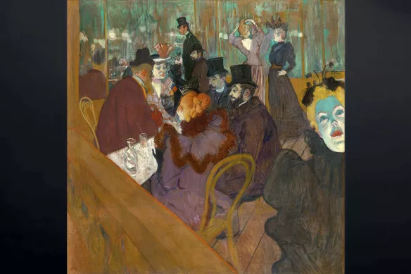Tableau célèbre Toulouse-Lautrec : Au Moulin Rouge - Izoa