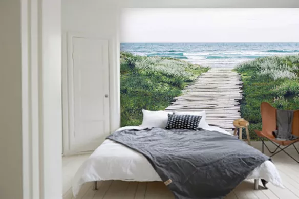 Tapisserie paysage au bout c’est la mer