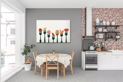 Tableau cuisine Fourchettes de saveurs