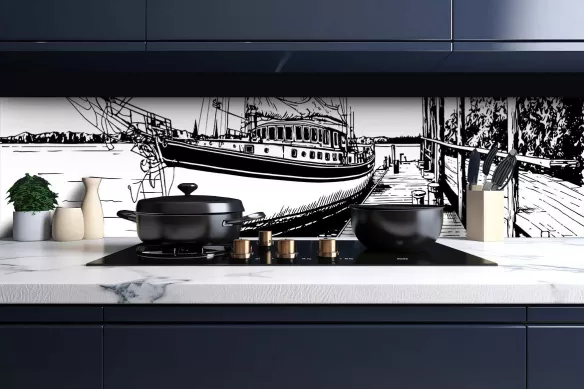 Crédence cuisine Arrivée à bon port