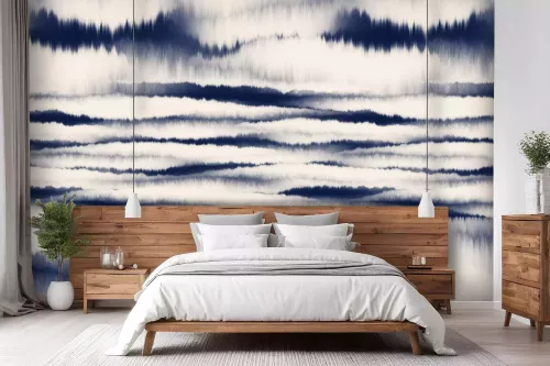 Papier peint chambre bleu Mystic