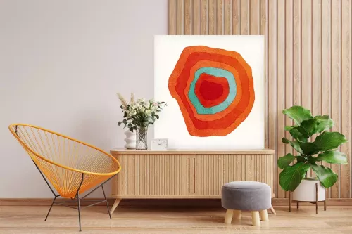 toile abstraite ilot cercle