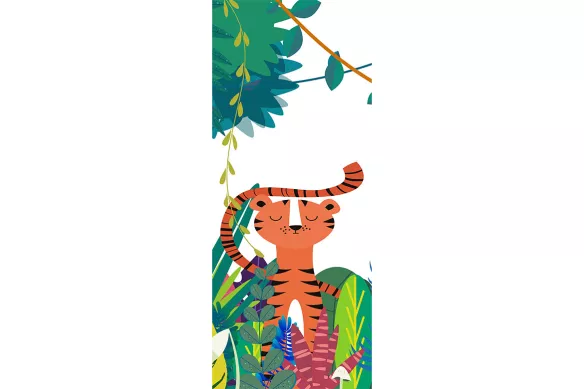 décoration de porte enfant : Le Monde de la Jungle